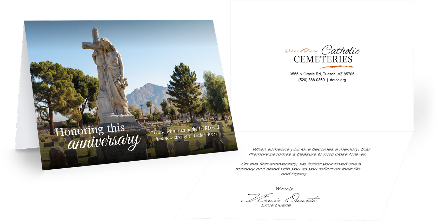 Cemetery Anniversary Card