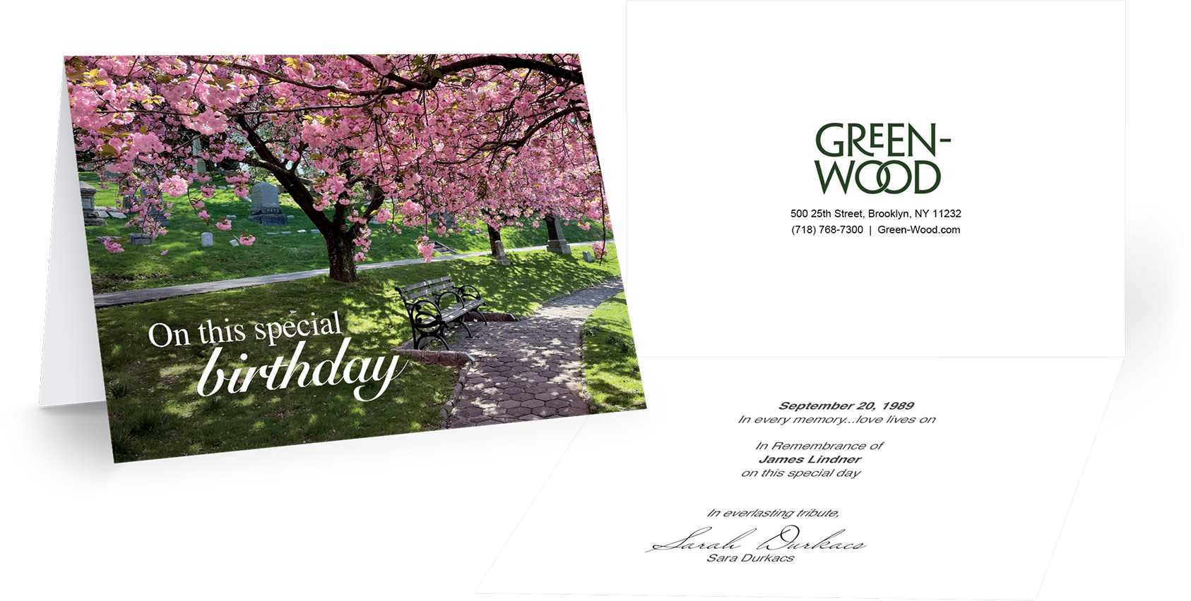 Cemetery Birthday Card